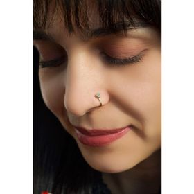 Sacce Scarves&Accessories Damla Taşlı Sıkıştırmalı Gold Damla Taşlı Sıkıştırmalı Kıkırdak Küpesi Hızma