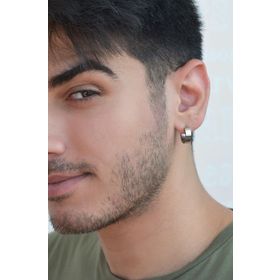 Sacce Scarves&Accessories Erkek Çelik Halka Gümüş Renkli Küpe