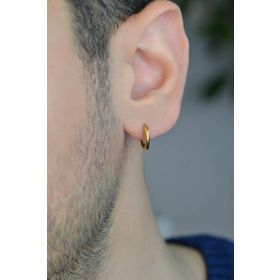 Sacce Scarves&Accessories Erkek Gold Renk Çelik Halka Tekli Küpe