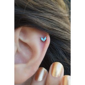 Sacce Scarves&Accessories Firuze Çiçek Helix Kıkırdak Piercing