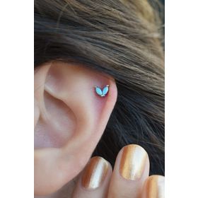 Sacce Scarves&Accessories Firuze Çiçek Helix Kıkırdak Piercing