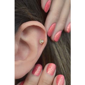 Sacce Scarves&Accessories Gold Ay Yıldızlı Helix Kıkırdak Piercing