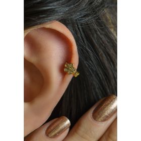 Sacce Scarves&Accessories Gold Mini Çiçek Tragus Helix Kıkırdak Piercing