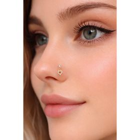 Sacce Scarves&Accessories Gold Renk 925 Ayar Gümüş Kalp Sallantılı Hızma