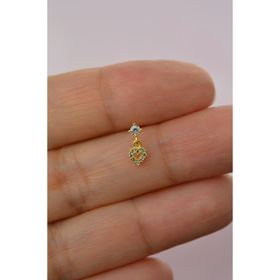 Sacce Scarves&Accessories Gold Renk 925 Ayar Gümüş Kalp Sallantılı Hızma