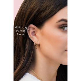 Sacce Scarves&Accessories Gold Renkli Mini Üçtaşlı Zirkon Piercing