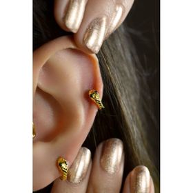 Sacce Scarves&Accessories Gold Renkli Yılan Tragus Helix Kıkırdak Üst Lob Piercing