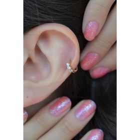 Sacce Scarves&Accessories Gold Taşlı Halka Tragus Piercing