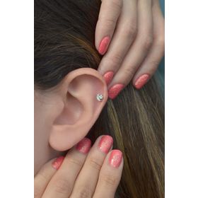 Sacce Scarves&Accessories Gümüş Ay Yıldızlı Helix Kıkırdak Piercing