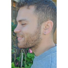Sacce Scarves&Accessories Gümüş Renkli Küçük Boy Çelik Erkek Halka Tekli Küpe