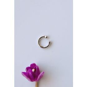 Sacce Scarves&Accessories Gümüş Renkli Minimal Sıkıştırmalı Kıkırdak Küpe