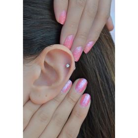 Sacce Scarves&Accessories Gümüş Renkli Tektaş Helix Kıkırdak Küpesi Piercing