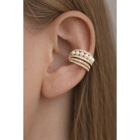 Sacce Scarves&Accessories İncili Sıkıştırma Kıkırdak Earcuff Küpe