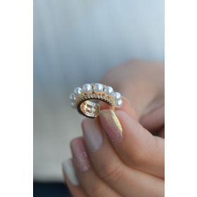 Sacce Scarves&Accessories İncili Sıkıştırma Kıkırdak Earcuff Küpe