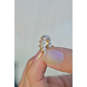 Sacce Scarves&Accessories İncili Taç Model Sıkıştırma Kıkırdak Earcuff Küpe