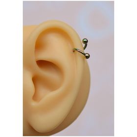 Sacce Scarves&Accessories Kıvrımlı Çelik Spiral 6 mm Tragus Helix Kıkırdak Hologram Piercing