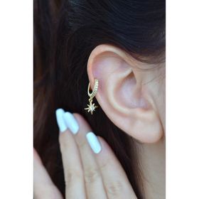 Sacce Scarves&Accessories Kutup Yıldızı Halka Tragus Helix Kıkırdak Küpesi Piercing