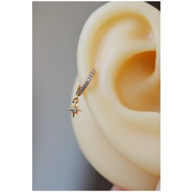 Sacce Scarves&Accessories Kutup Yıldızı Halka Tragus Helix Kıkırdak Küpesi Piercing