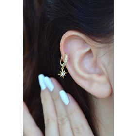 Sacce Scarves&Accessories Kutup Yıldızı Halka Tragus Helix Kıkırdak Küpesi Piercing