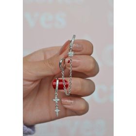 Sacce Scarves&Accessories Kuzey Yıldızı 3'lü Set Gümüş Renk Küpe