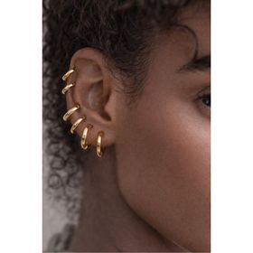 Sacce Scarves&Accessories Minimal Gold Çelik Seti 6 Parça Küpe