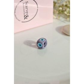 Sacce Scarves&Accessories Murano Gri Nazar Boncuğu
