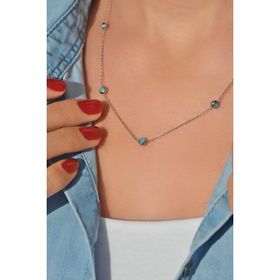 Sacce Scarves&Accessories Nazar Çelik Gümüş Renk Kolye