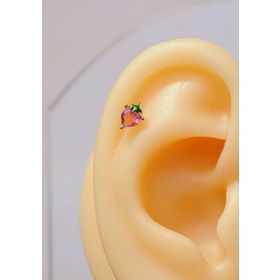 Sacce Scarves&Accessories Pembe Renkli Kalp Model Çilek Kıkırdak Helix Piercing