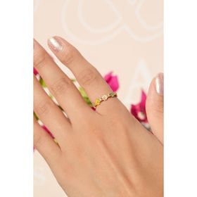 Sacce Scarves&Accessories Renkli Çiçek Eklem Yüzüğü Bahar Yüzük