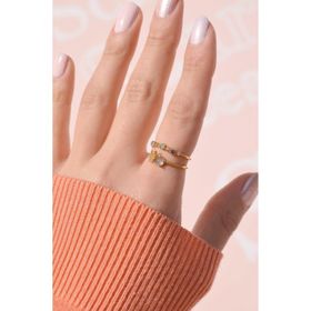 Sacce Scarves&Accessories Renkli Eklem Yüzüğü Çiçek Yüzük