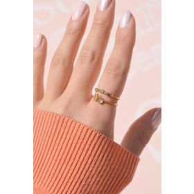 Sacce Scarves&Accessories Renkli Eklem Yüzüğü Çiçek Yüzük