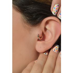 Sacce Scarves&Accessories Renkli Halka Tragus Helix Kıkırdak Küpesi Piercing