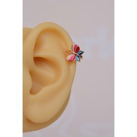 Sacce Scarves&Accessories Renkli Kelebek Helix Küpe Kıkırdak Lob Piercing