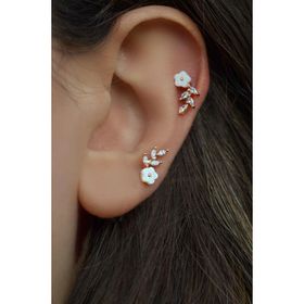 Sacce Scarves&Accessories Rose Manolya Çiçek Helix Kıkırdak Piercing
