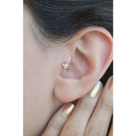 Sacce Scarves&Accessories Rose Mini Kelebek Tragus Piercing