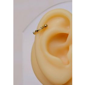 Sacce Scarves&Accessories Taşlı Gold Helix Kıkırdak Küpesi Piercing