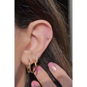 Sacce Scarves&Accessories Tektaş Altın Rengi Helix Tragus Kıkırdak Piercing