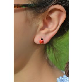 Sacce Scarves&Accessories Uğur Böceği Çocuk Halka Küpe