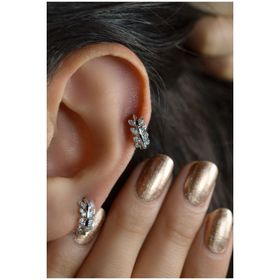 Sacce Scarves&Accessories Yaprak Model Helix Kıkırdak Lob Gümüş Piercing