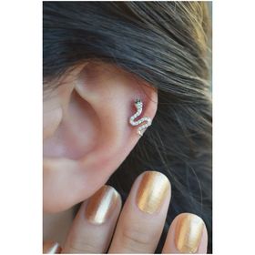 Sacce Scarves&Accessories Yılan Helix Kıkırdak Gümüş Renk Piercing