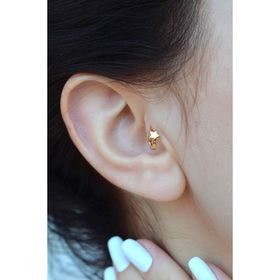 Sacce Scarves&Accessories Yıldız Model Halka Tragus Helix Kıkırdak Küpesi Piercing