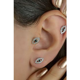 Sacce Scarves&Accessories Zirkon Göz Nazar Tragus Helix Kıkırdak Piercing