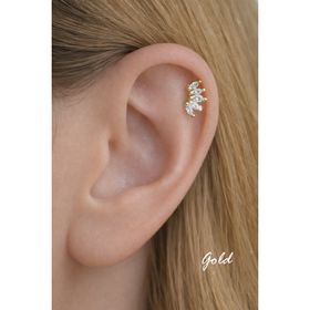Sacce Scarves&Accessories Zirkon Taşlı Tragus Helix Kıkırdak Gold Piercing