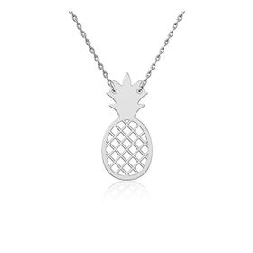 Sade Ananas Gümüş Kolye