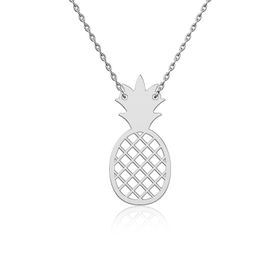 Sade Ananas Gümüş Kolye