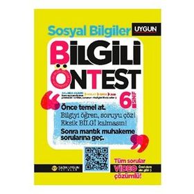 Sadık Uygun Yayınları 6.sınıf Bilgili Ön Test Sosyal Bilgiler
