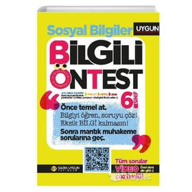 Sadık Uygun Yayınları 6.sınıf Bilgili Ön Test Sosyal Bilgiler