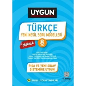 Sadık Uygun Yayınları 8. Sınıf Türkçe Yeni Nesil Soru Modelleri