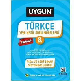 Sadık Uygun Yayınları 8. Sınıf Türkçe Yeni Nesil Soru Modelleri