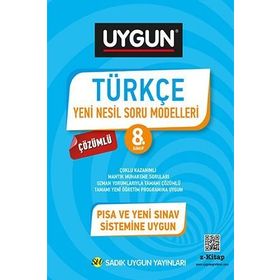 Sadık Uygun Yayınları 8. Sınıf Türkçe Yeni Nesil Soru Modelleri